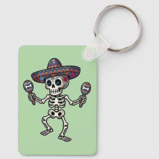 Porte-clés Colorful Mexican Skeleton (Verso)