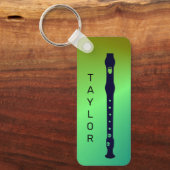 Porte-clés Colorful Modern Flute Minimal Flutist Personalized (Recto)