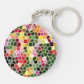 Porte-clés Colorful Mosaic Pattern Personalised (Dos)