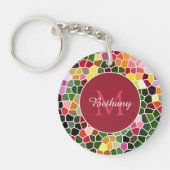 Porte-clés Colorful Mosaic Pattern Personalised (Devant)