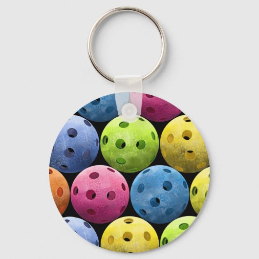 Porte-clés Colorful Pickleballs (Recto)