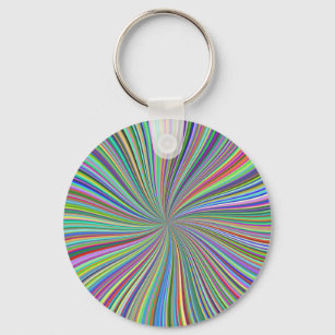 Porte-clés Colorful Ribbon Spiral Swirl Optical Illusion Art