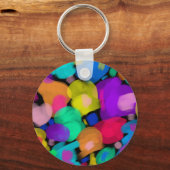 Porte-clés Colorful watercolor print (Verso)