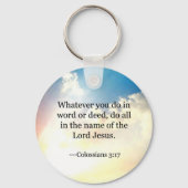 Porte-clés Colossien 3:17, Écriture biblique chrétienne (Recto)