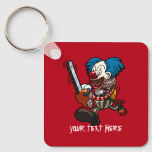 Porte-clés Colourful Chainsaw Clown Halloween Horror Cartoon