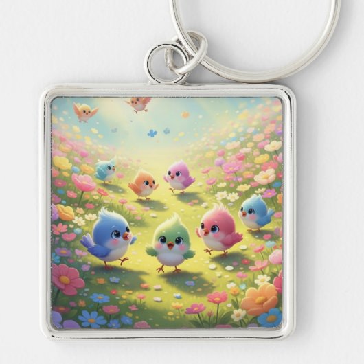 Porte-clés Colourful Chicks Keyring (Devant)