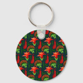 Porte-clés Colourful Exotic Flowers Leaves Pattern-23187 (Verso)