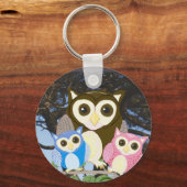 Porte-clés Colourful Owls in a Tree (Verso)