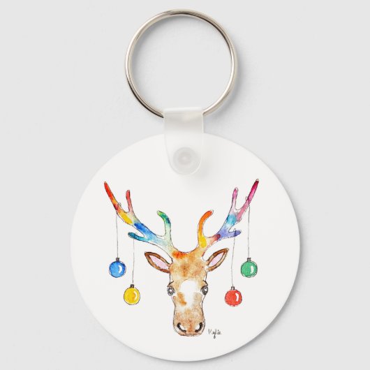 Porte-clés Colourful Reindeer (Verso)