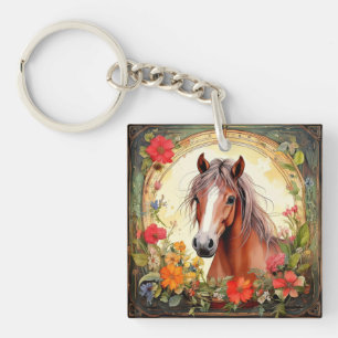 Porte-clés Colt et Fleur sauvage