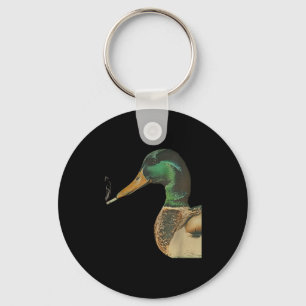 Porte-clés Colvert fumant une cigarette mème canard colvert d