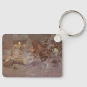 Porte-clés Combat au Roundup Saloon par Bill Gollings (Recto)