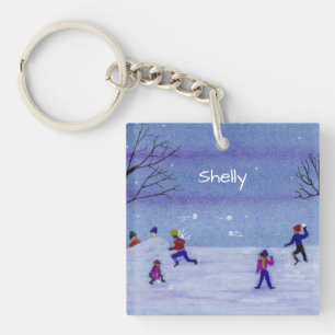 Porte-clés Combat de snowball