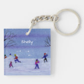 Porte-clés Combat de snowball (Dos)