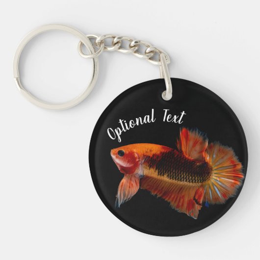 Porte-clés Combattant Betta Orange (Devant)