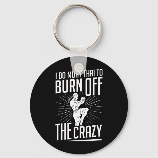 Porte-clés Combattant de formation de Muay Thai Kickboxing Dé (Recto)