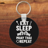 Porte-clés Combattant de formation de Muay Thai Kickboxing Dé (Recto)