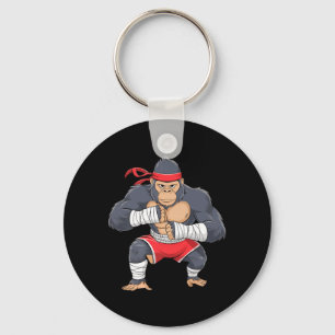 Porte-clés Combattant Gorilla MMA Kick Boxing Entraînement Ma