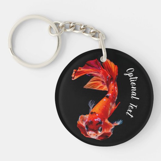 Porte-clés Combattant Koi Orange Betta (Devant)