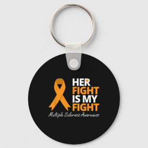 Porte-clés Combattre est mon combat Ms Sensibilisation Orange