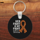 Porte-clés Combattre est mon combat Orange Support Leukemia L (Recto)