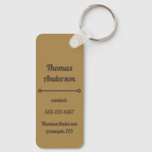 Porte-clés Combinaison de Brown Beige Black Color (Verso)