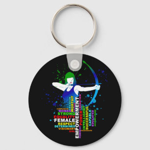 Porte-clés Combo Femme Archer et Forte Femmes Word Cloud