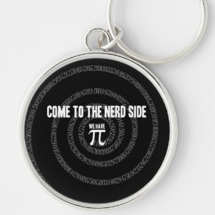 Porte-clés Come To The Nerd Side for Pi on Black