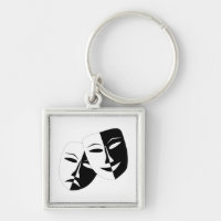 Comédie Tragédie Masque de théâtre noir et blanc