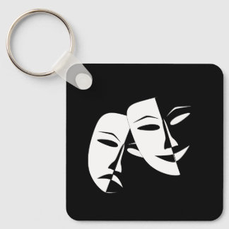 Porte-clés Comédie Tragédie Théâtre noir et blanc Masque Keyc