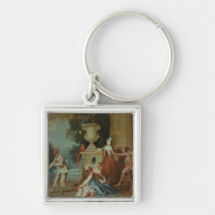 Porte-clés Comédiens italiens en parc, c.1725