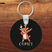 Porte-clés Comet Santas Reindeers Family Matching Outfit Chri (Recto)