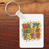 Porte-clés Comic Burst Joyeux Anniversaire (Recto)