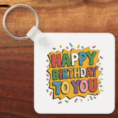 Porte-clés Comic Burst Joyeux Anniversaire (Recto)
