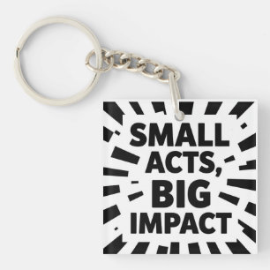 Porte-clés Comic-Style Motivational Illustration – "SMALL ACT