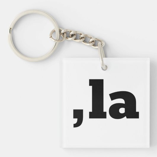Porte-clés Comma La Kamala Harris - Conception de texte custo (Devant)