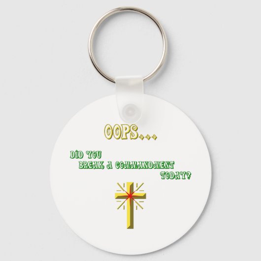 Porte-clés Commandement cassé Christian (Recto)