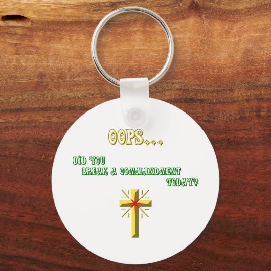 Porte-clés Commandement cassé Christian (Recto)