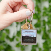 Porte-clés Commandements du Natif américain Dix (main)