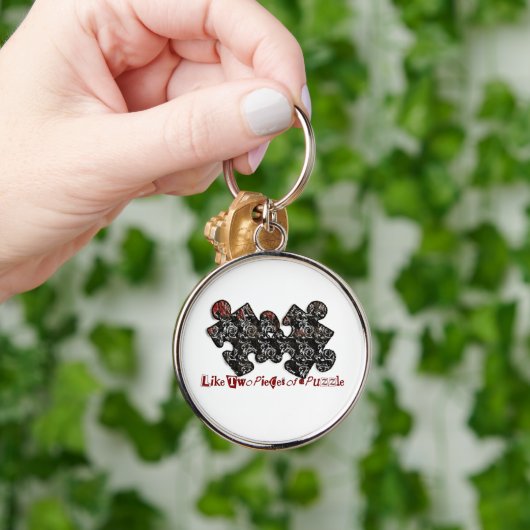 Porte-clés Comme deux pièces d'un puzzle (Main)