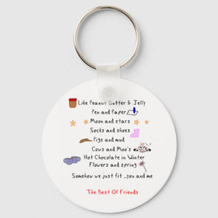 Porte-clés Comme le beurre et la gelée d'arachide