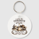 Porte-clés Comme Mes Cowboys Comme Mon Café (Recto)
