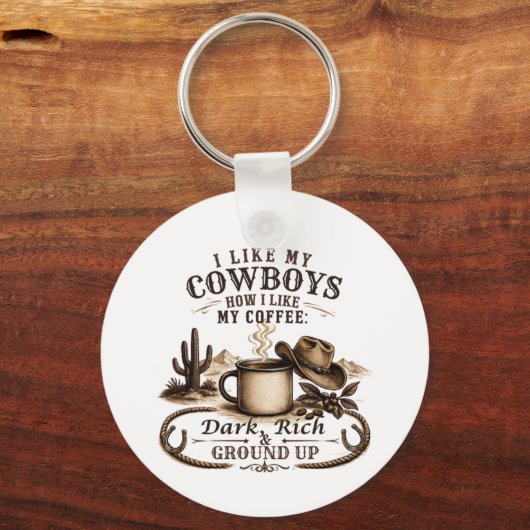 Porte-clés Comme Mes Cowboys Comme Mon Café (Recto)