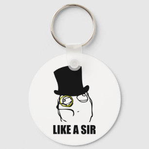 Porte-clés Comme monsieur Monocle Rage Face Meme