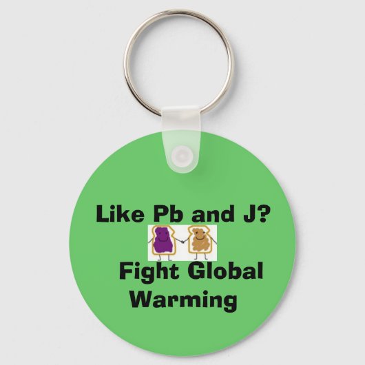 Porte-clés Comme Pb et J ? Réchauffement climatique de combat (Recto)