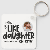 Porte-clés Comme père comme fille drôle photo (Dos)
