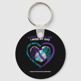 Porte-clés Commémoration en mémoire de papa prévention du sui