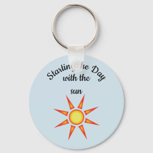 Porte-clés Commencer la journée par le soleil