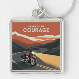 Porte-clés Commencez Avec Courage
