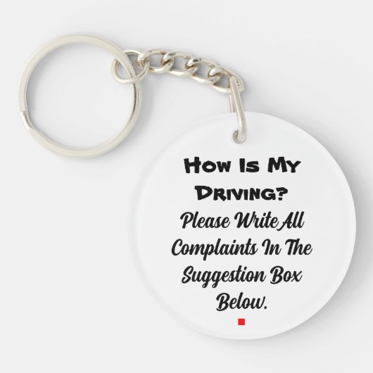 Porte-clés Comment est mon Porte - clé de conduite (Devant)